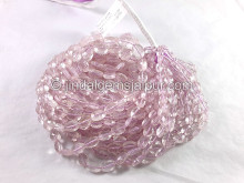 Pink Morganite Faceted Oval Shape Beads