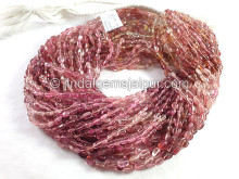 Pink Tourmaline Smooth Oval Shape Beads
