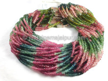 Tourmaline Faceted Roundelle Shape Beads