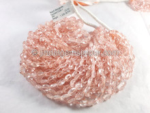 Peach Morganite Faceted Oval Shape Beads