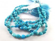 Turquoise Arizona Faceted Oval Shape Beads