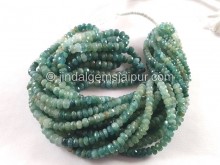 Grandidierite Shaded Faceted Roundelle Beads