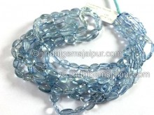 Aquamarine Smooth Oval Nugget Beads
