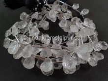 Crystal Hammered Pear Beads