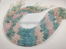 Multi Aquamarine Smooth Roundelle Shape Big Beads