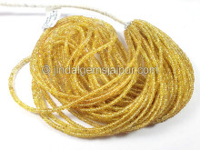 Lemon Sapphire Smooth Roundelle Shape Beads