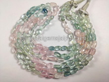 Multi Aquamarine Faceted Nuggets Shape Beads