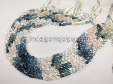 Multi Aquamarine Smooth Oval Shape Beads