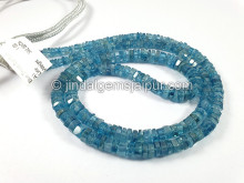 Blue Zircon Bolt Cut Shape Beads