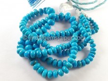 Turquoise Arizona Big Smooth Roundelle Shape Beads