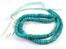 Turquoise Faceted Tyre Shape Small Beads