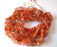 Sunstone Faceted Oval Shape Beads