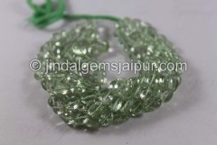 Green Amethyst Faceted Oval Shape Beads