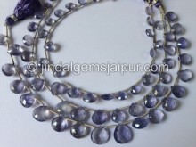 Iolite Far Faceted Heart Shape Beads