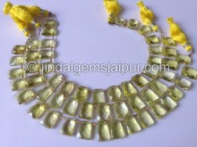 Lemon Quartz Faceted Tie Shape Beads