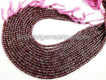 Rhodolite Garnet Faceted Cube Shape Beads