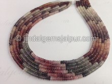 Multi Spinel Micro Cut Roundelle Shape Beads