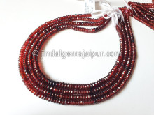 Garnet Faceted Roundelle Shape Beads