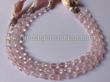 Rose Quartz Faceted Drops Shape Beads