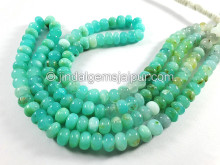 Blue Opal Peruvian Smooth Roundelle Shape Big Beads