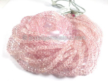 Pink Morganite Faceted Roundelle Shape Beads