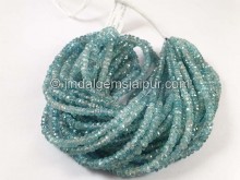 Blue Zircon Faceted Roundelle Shape Beads