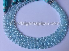 Sky Blue Topaz Faceted Drops Shape Beads