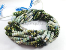 Hackmanite Shaded Faceted Roundelle Shape Beads