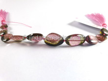 Watermelon Tourmaline Smooth Slices Beads