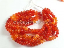 Carnelian Shaded Smooth Roundelle Beads