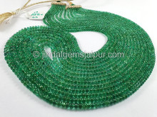 Emerald Smooth Roundelle Shape Beads