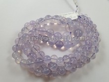 Scorolite Or Lavender Quartz Far Smooth Round Beads