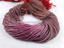 Ruby Shaded Faceted Roundelle Shape Beads