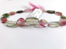 Watermelon Tourmaline Smooth Slices Beads