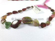 Watermelon Tourmaline Smooth Slices Beads