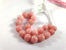 Pink Opal Smooth Ball Shape Beads