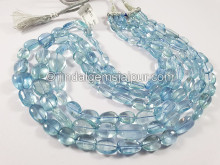 Aquamarine Smooth Nuggets Shape Beads