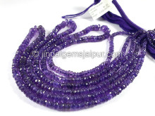 Amethyst Faceted Roundelle Shape Beads