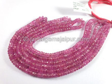 Pink Sapphire Big Faceted Roundelle Shape Beads