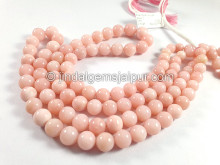 Pink Opal Smooth Ball Shape Beads