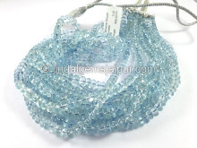 Aquamarine Smooth Roundelle Shape Beads