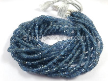Santa Maria Aquamarine Faceted Roundelle Shape Beads