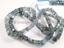 Santa Maria Moss Aquamarine Bolt Shape Beads