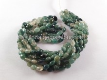 Blue Tourmaline Shaded Smooth Oval Beads