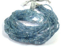 Aquamarine Faceted Roundelle Shape Beads