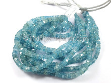 Blue Zircon Bolt Cut Shape Beads