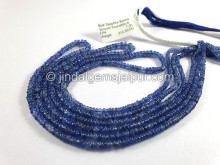 Blue Sapphire Burma Smooth Roundelle Shape Beads