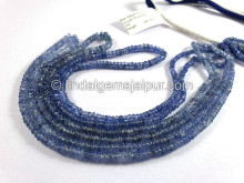 Blue Sapphire Burma Smooth Roundelle Shape Beads