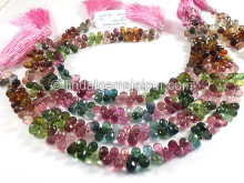 Tourmaline Faceted Drops Shape Big Beads