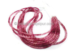 Ruby Smooth Roundelle Shaded Shape Beads